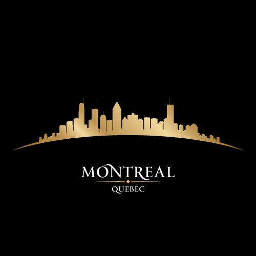 montreal quebec canada city skyline silhouette vector image