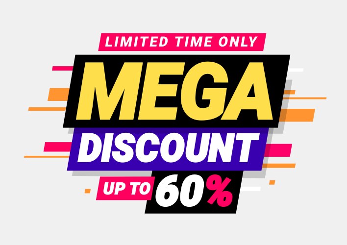 Mega discount special offers vector image