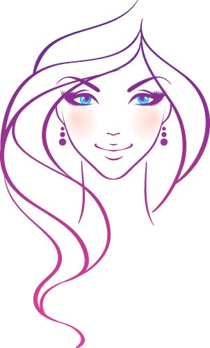 Women beauty hair vector image