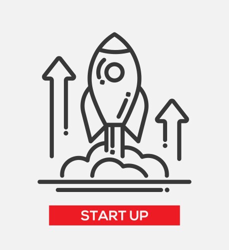 Business start up single icon vector image