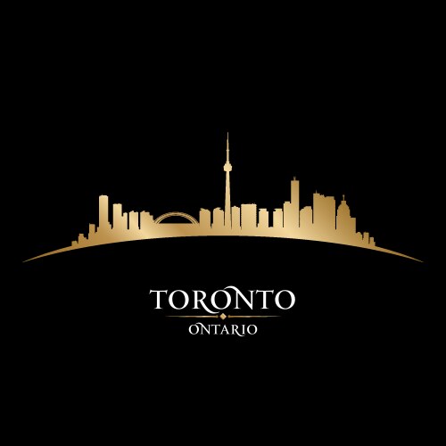 Toronto ontario canada city skyline silhouette vector image