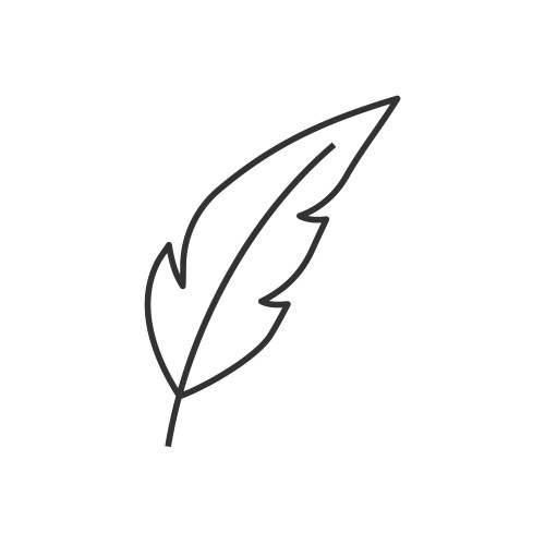 Feather pen icon vector image