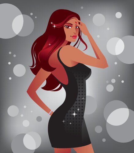 Glamour girl vector image