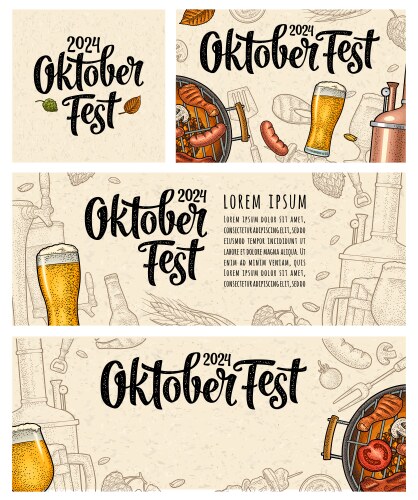 Horizontal poster to oktoberfest 2019 festival vector image