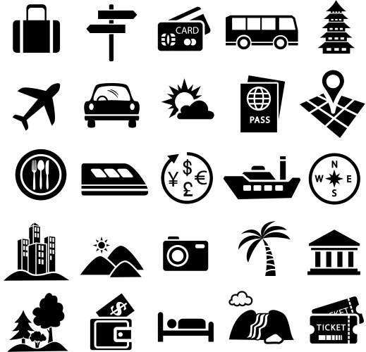 Travel icon vector image