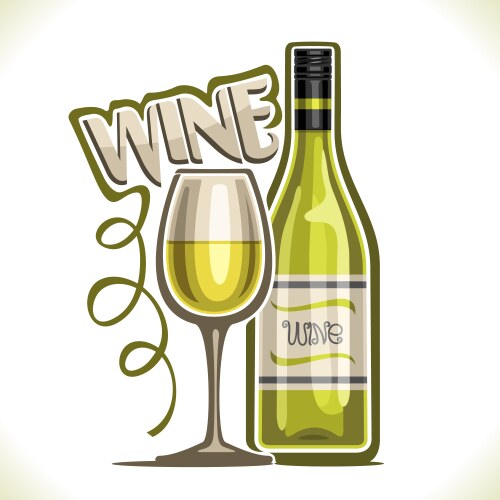 White wine vector image