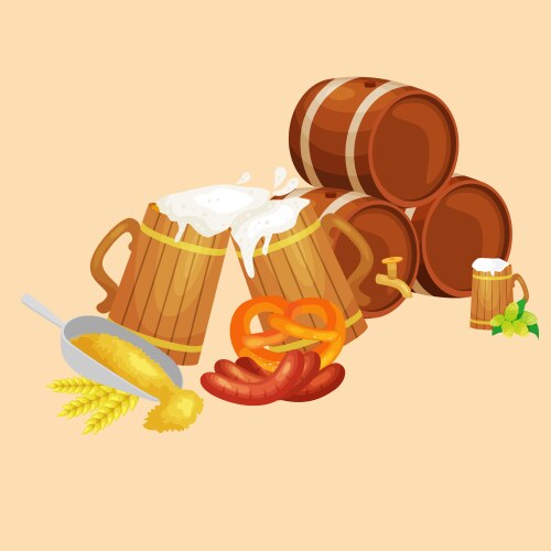 germany beer festival oktoberfest bavarian vector image