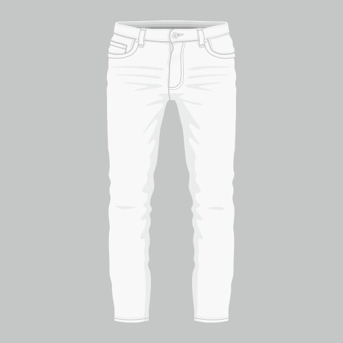 Mens white jeans vector image