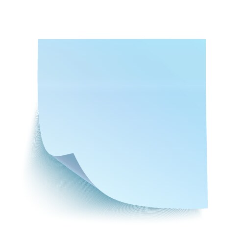 Blue sticky note vector image