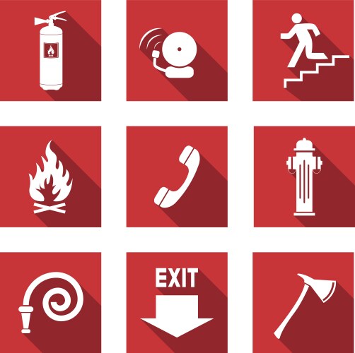 Fire signs flat vector image