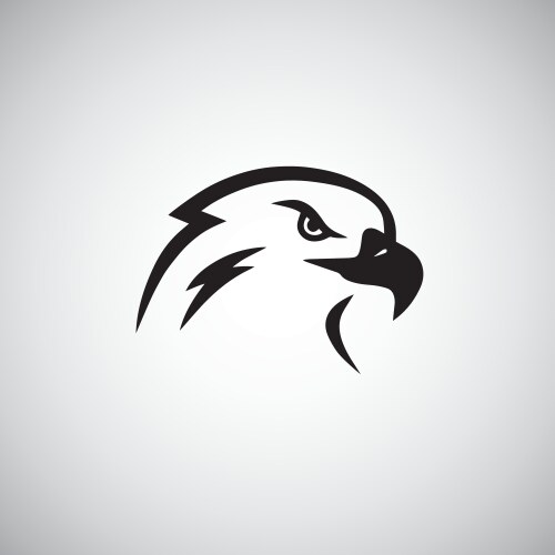 Eagle logo mascot template simple vector image