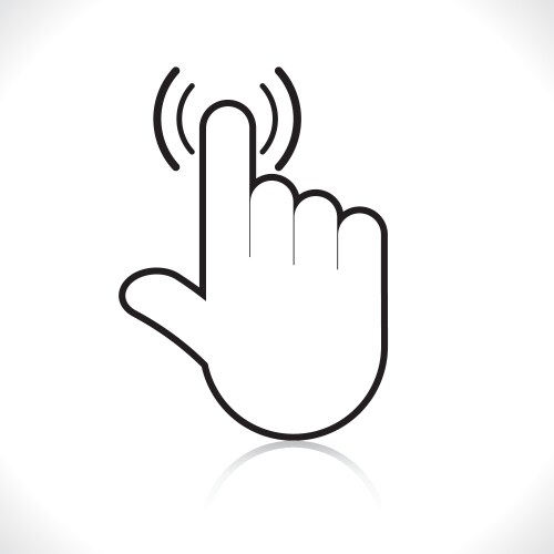 Hand icon pointer vector image