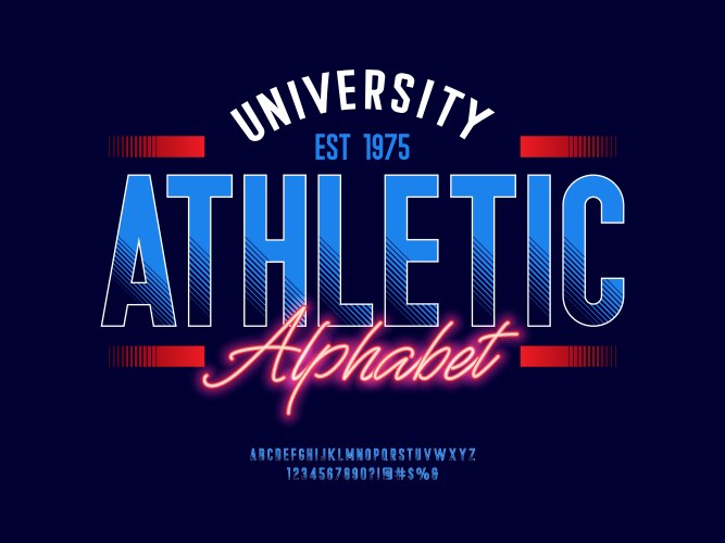 sport font vector image