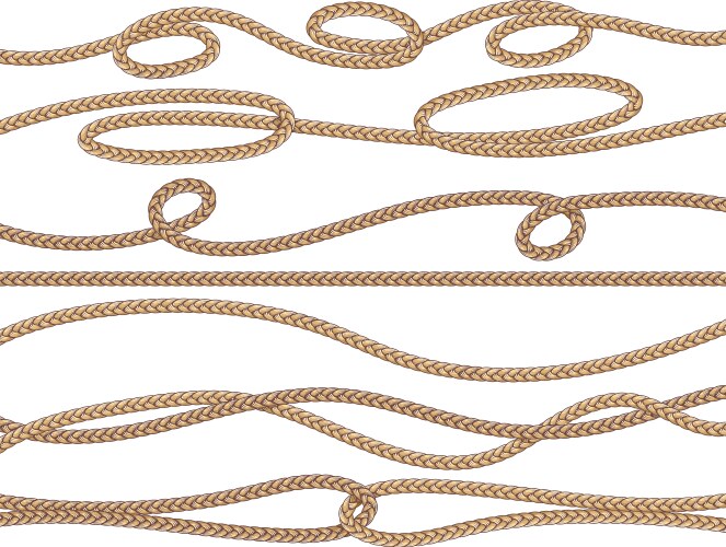 Cartoon fiber ropes vector image