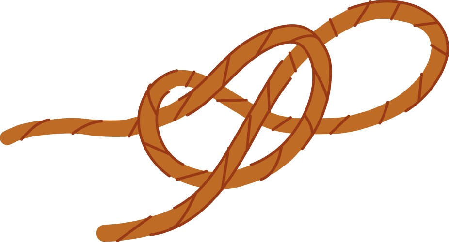 Loop rope knot cartoon vector image