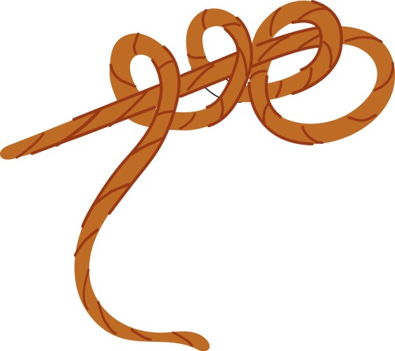 Bend rope knot cartoon vector image