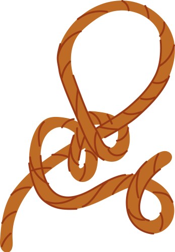 tying rope knot cartoon vector image