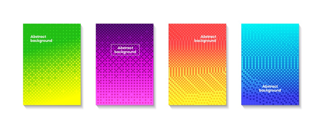 Set abstract halftone gradient vector image