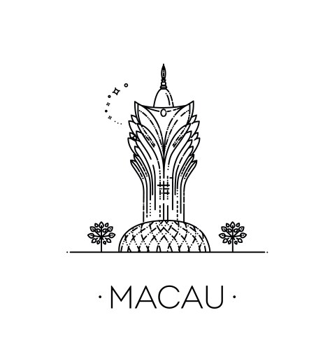 macau architecture vector image