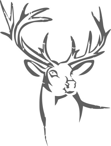 Graceful giants the world of deer vector image