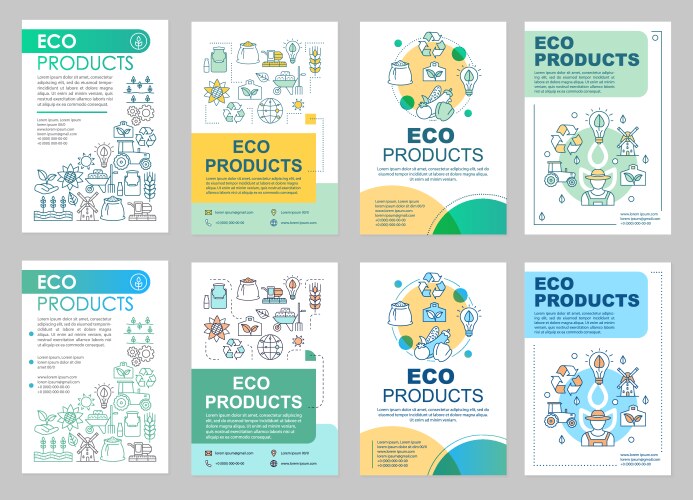 Eco products brochure template layout vector image