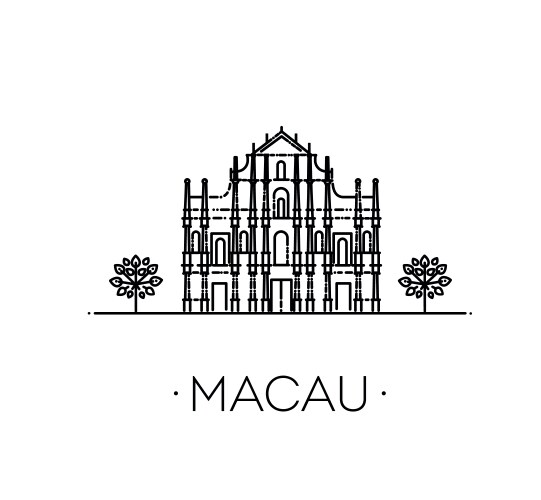 macau architecture vector image