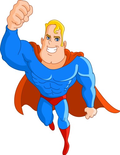 Super hero flying vector image