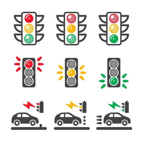 traffic light icon vector image