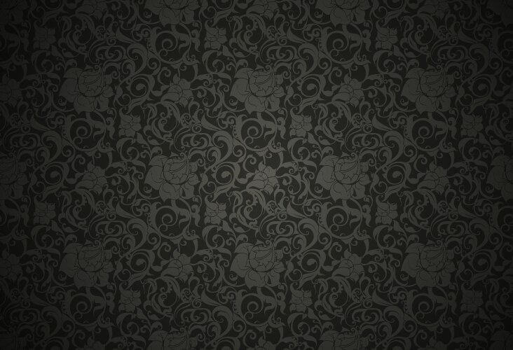 Black seamless wallpaper pattern vector image