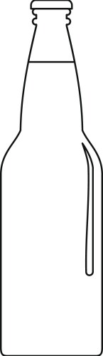 Closed bottle icon outline style vector image