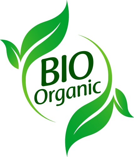 bio organic logo symbol vector image