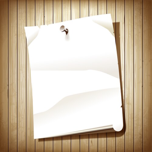 Blank paper page vector image