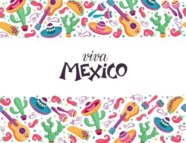 Viva mexico poster vector image