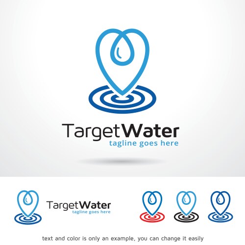 Target water logo template vector image