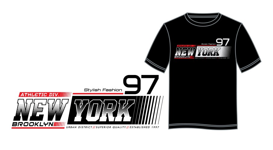 t-shirt athletic new york typography design vector image