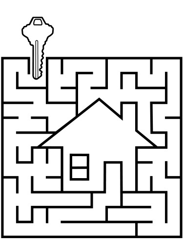 Real estate maze vector image