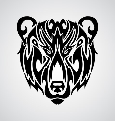 Tribal bear face vector image