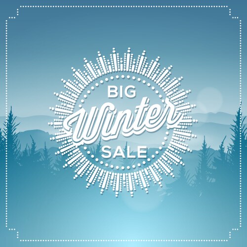 Big winter sale poster vector image