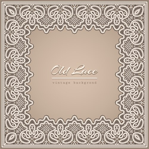 old lace frame vector image