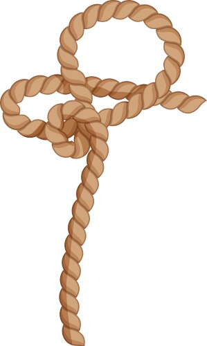 tying rope knot cartoon vector image