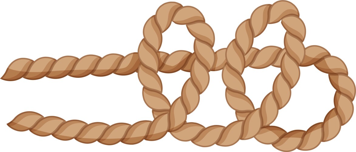 Hitch rope knot cartoon vector image