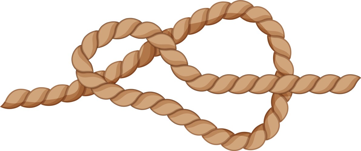 Splice rope knot cartoon vector image