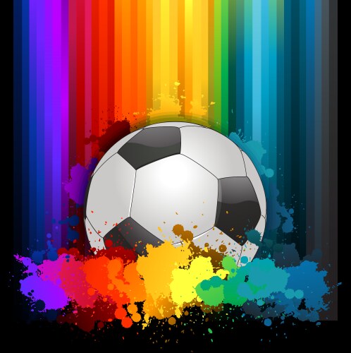 Abstract colorful soccer background vector image