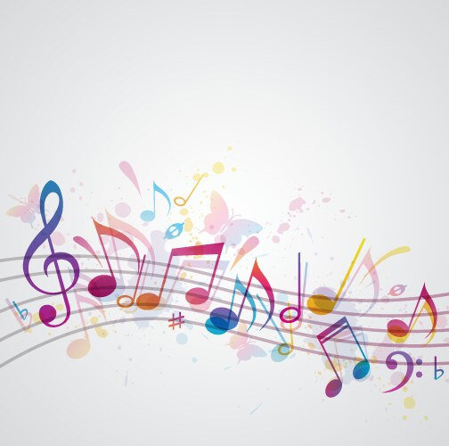 Note music abstract vector image