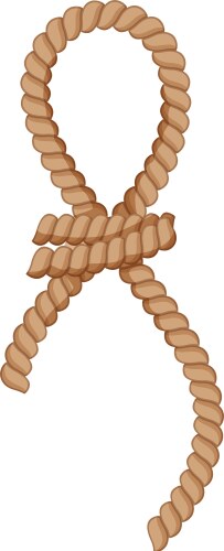 strength rope knot cartoon vector image