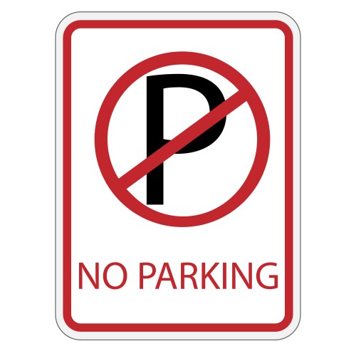 no parking sign vector image