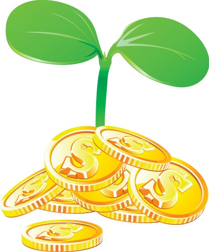 Money growth vector image