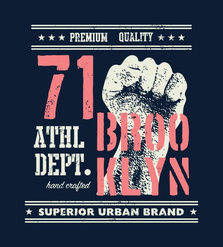 vintage urban typography t-shirt graphics vector image