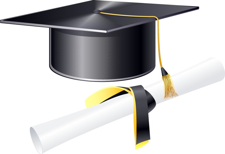 Student hat vector image