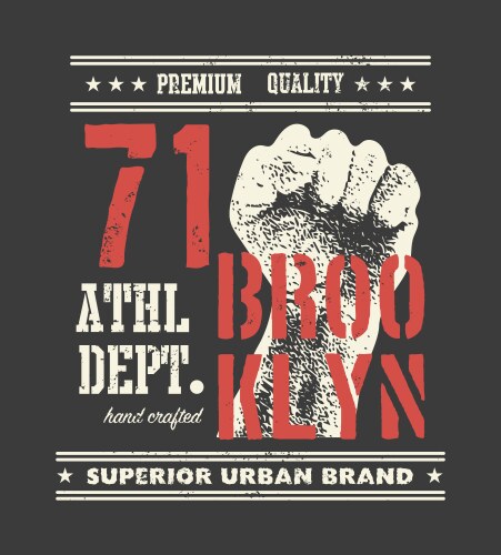 vintage urban typography t-shirt graphics vector image